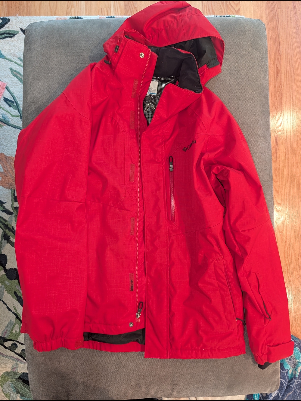 Columbia Red Men's Ski & Snowboard Hooded Jacket